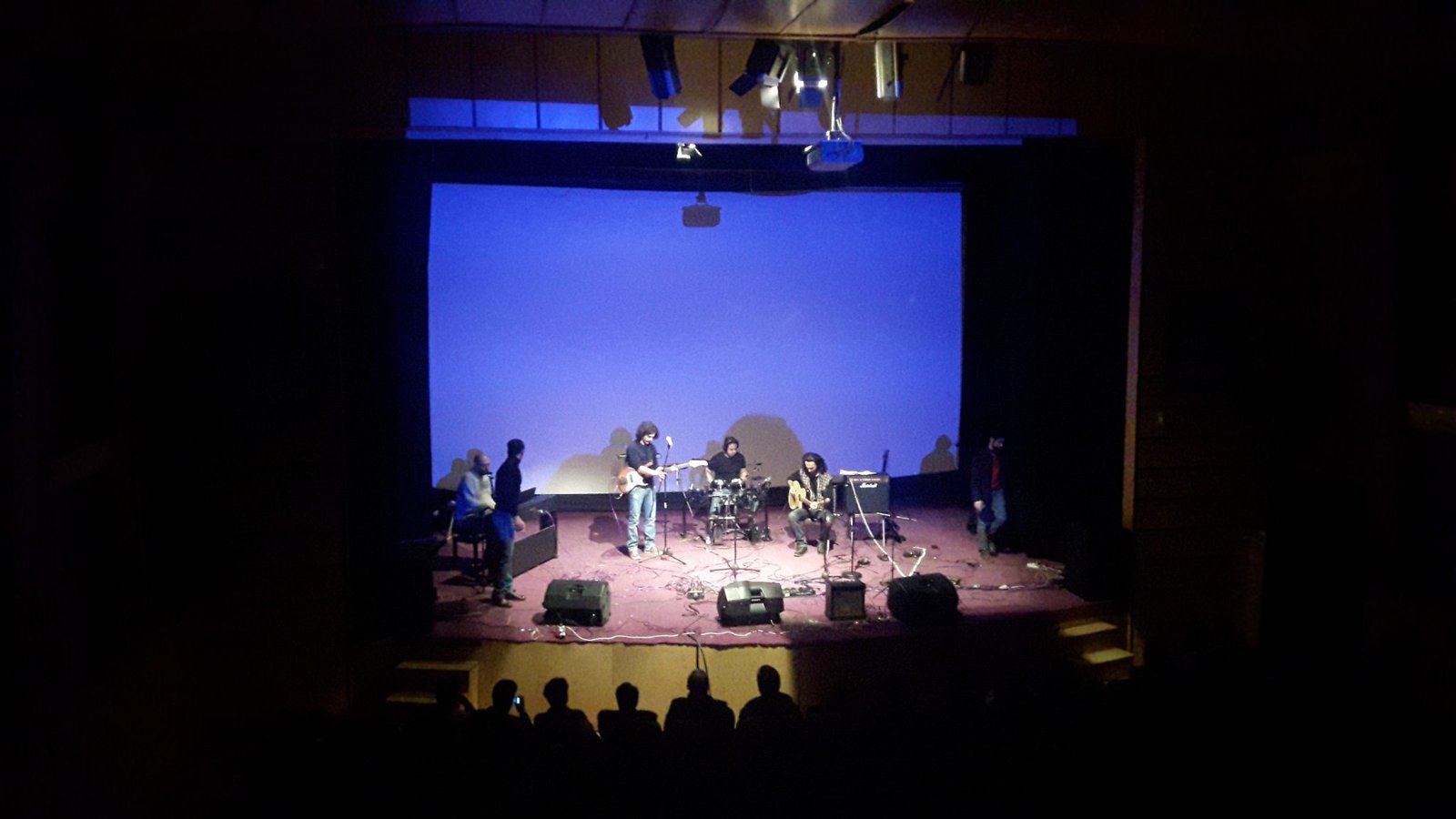 Concert hall view of the stage from the audience