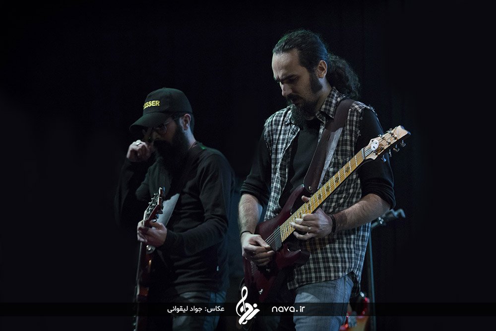 Two guitarists on stage